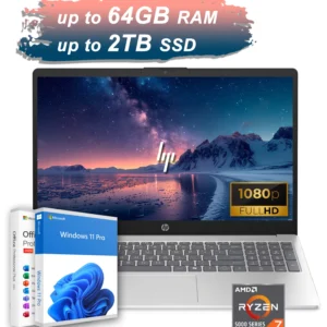 HP Laptop 15.6"  AMD Ryzen 7 Up to 64GB RAM & 2TB SSD Pro