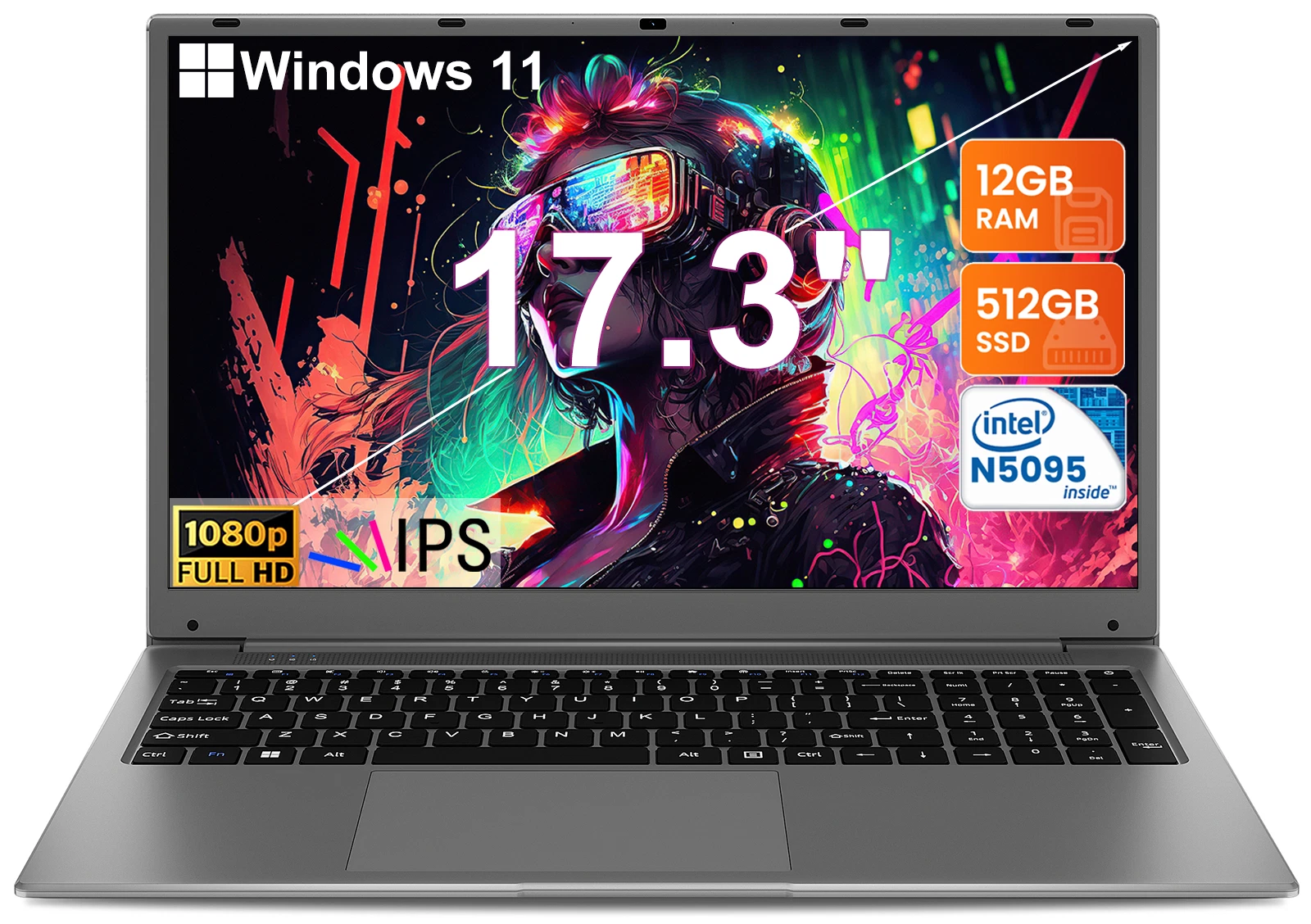 Notebook Intel 17.3" Quad-Core 2.9Ghz 12GB RAM 512GB SSD