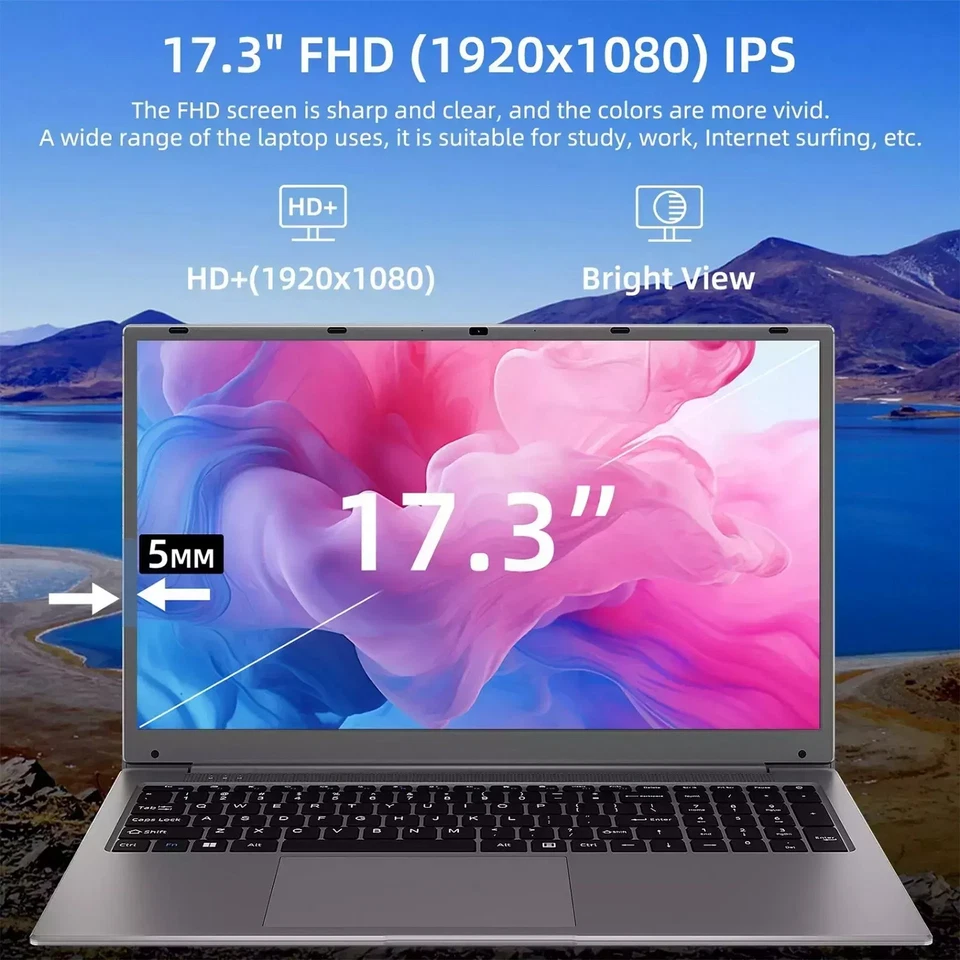 Notebook Intel 17.3" Quad-Core 2.9Ghz 12GB RAM 512GB SSD - Image 3